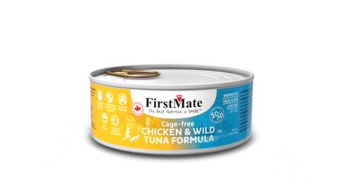 FirstMate Cage-Free Chicken & Wild Tuna 50/50 Formula, 156g x 24 cans
