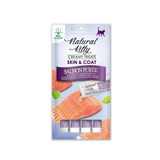 (NEW) Natural Kitty Creamy Treats, Functional Cat Treats, Skin & Coat - Salmon Puree