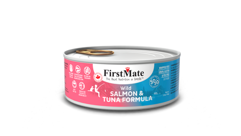 FirstMate Wild Salmon & Wild Tuna 50/50 Formula, 156g x 24 cans