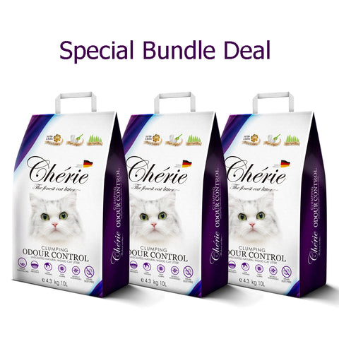 Chérie, Unscented Clumping Natural Wood Cat Litter (Bundle Deal)