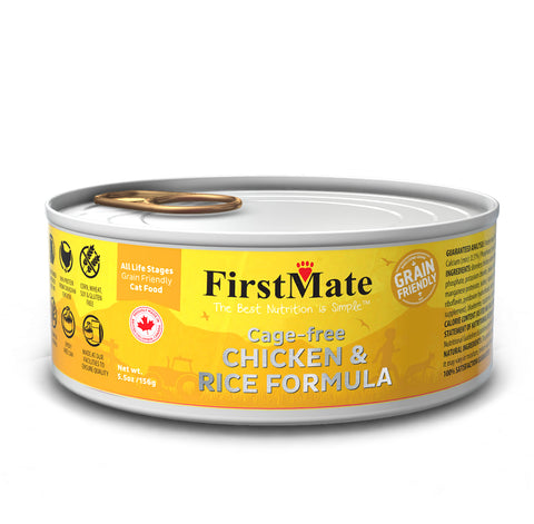 FirstMate Cage-Free Chicken & Rice Formula, 156g x 24 cans