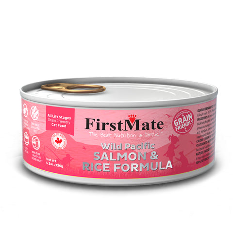 FirstMate Wild Pacific Salmon & Rice Formula, 156g x 24 cans
