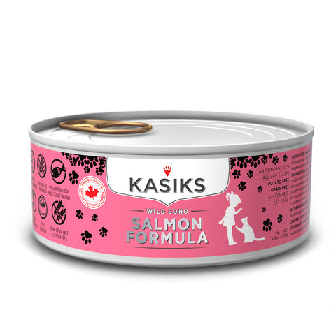 KASIKS Wild Caught Coho Salmon Formula, 156g x 24 cans