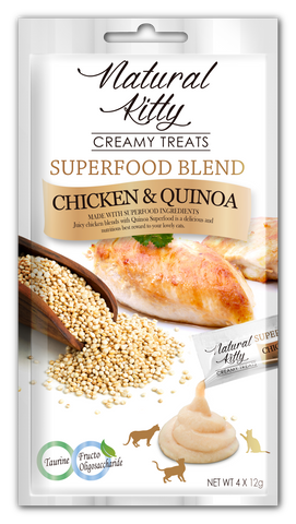 Natural Kitty Creamy Treats, SUPERFOOD BLEND - Chicken & Quinoa