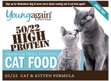 Young Again, 50/22 Premium High Protein Cat Food