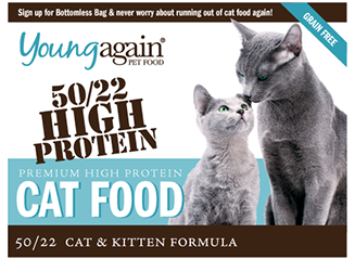 Young Again, 50/22 Premium High Protein Cat Food